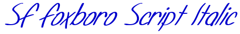 SF Foxboro Script Italic fuente